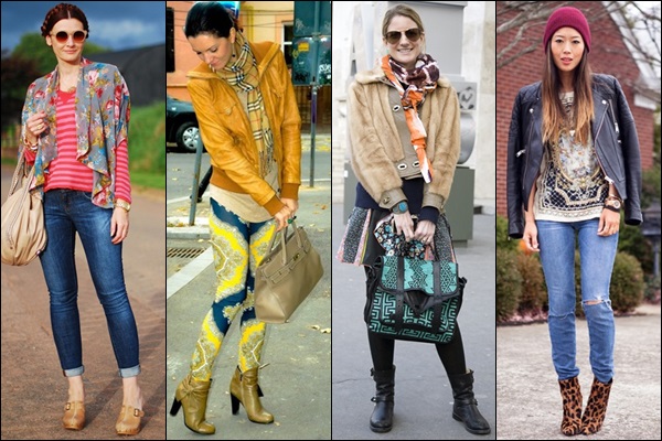 Wear print accessories to enhance more colors and dimension to your outfit