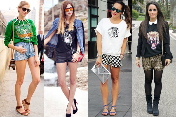 Animal Face Prints with Shorts