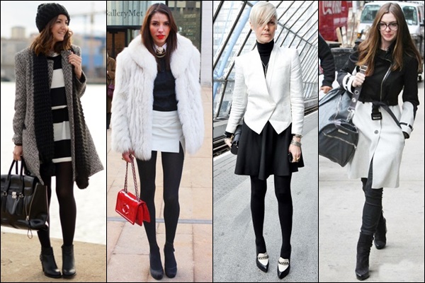Black and White Fashion Look for Winter
