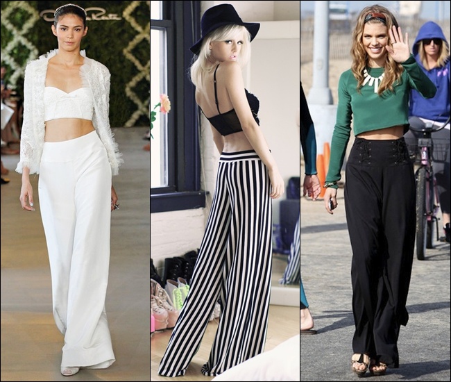 Crop Tops and palazzo pants