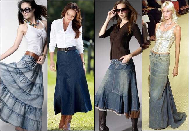 Denim Skirt Fashion Look