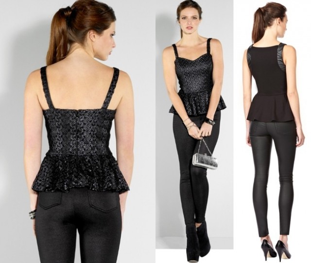 peplum top with leggings