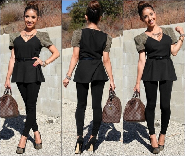 how to wear a peplum top