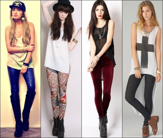 Leggings with chic tank to achieve younger, flattering looks