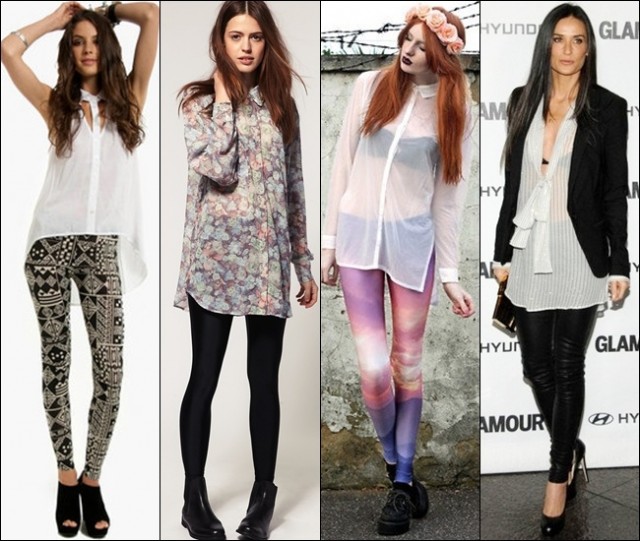 Leggings with sheer tops for sexier and trendier look