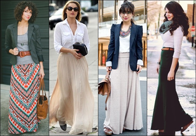 How to Wear and What to Wear with Long Skirts (Maxi Skirts)