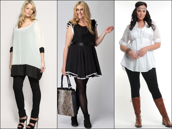 Casual black and white plus size fashion style