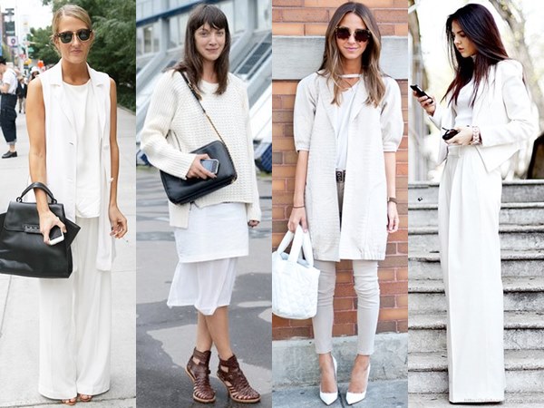 White on White Fashion Look with Layer to Create Dimension