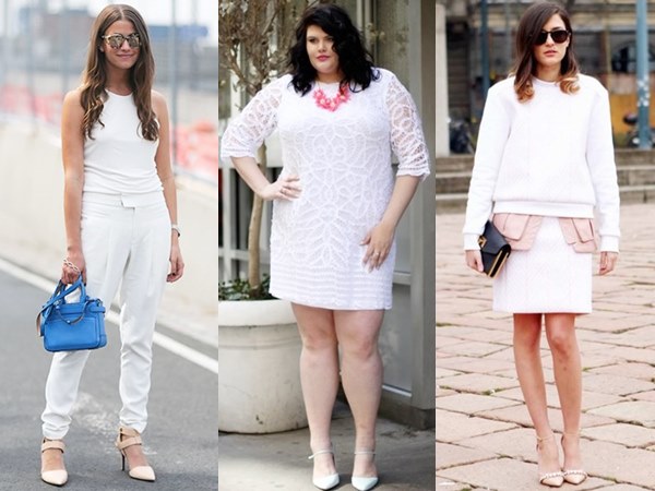 All White Fashion Look with A Little Pop of Color