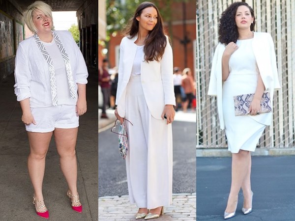 All-white Fashion Looks for Plus Size Women