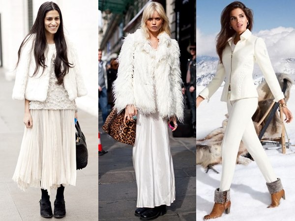 White on White Fashion Look for Winter by Using Different Textures
