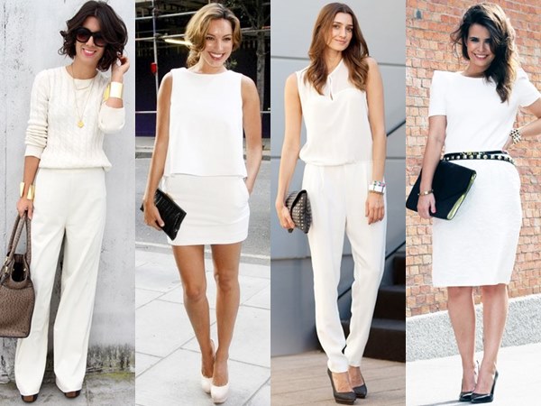 White on White Semi Formal Office Fashion Looks