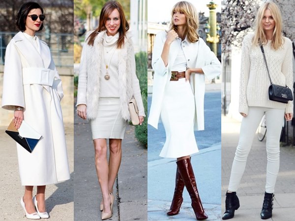 Fall Winter All White Fashion Looks