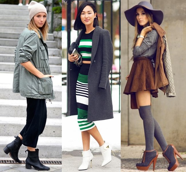 Cute Street Style Outfit Ideas with Edgy Ankle Boots
