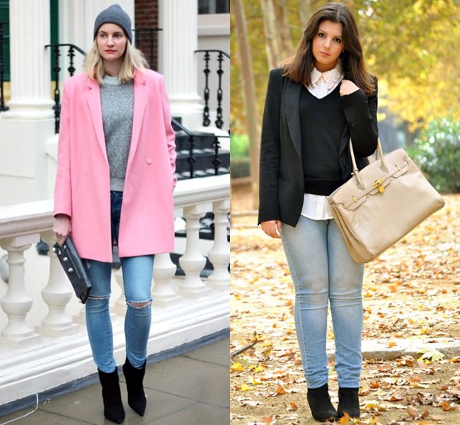 Fall Winter Fashion Boots Outfit Ideas with Skinny Jeans
