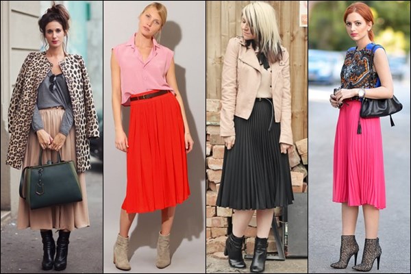 Boots with Midi Skirt