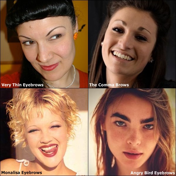 some bad eyebrow shapes that you should stay away from