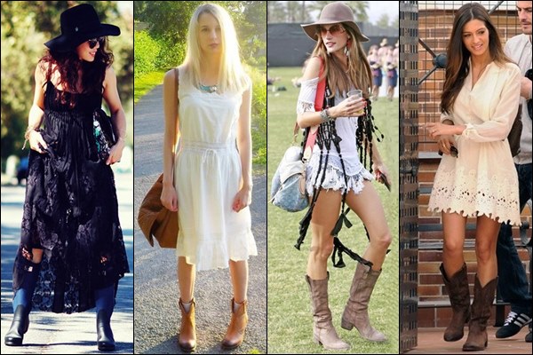 Bohemian Looks with Mid-calf Boots