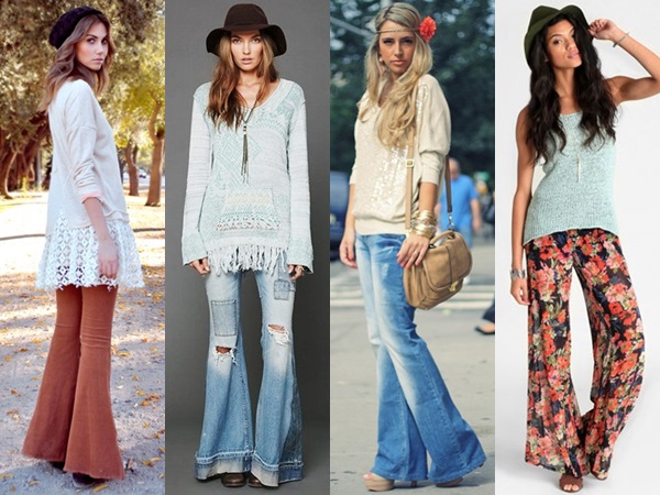 bohemian flared pants