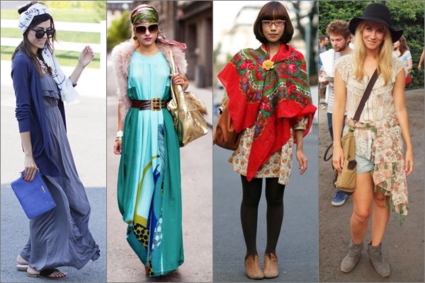 Bohemian Chic Looks with Scarf as a Neck-wear or Head-wear