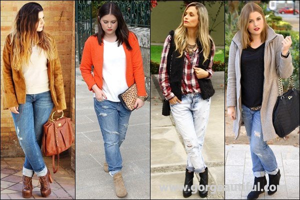 Boyfriend Jeans with Outerwear Style Ideas