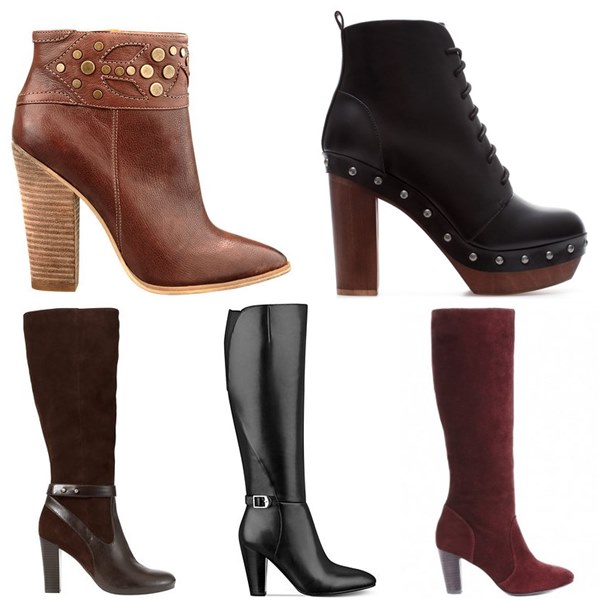 Boots with Stacked Heel for Pear Body Shape