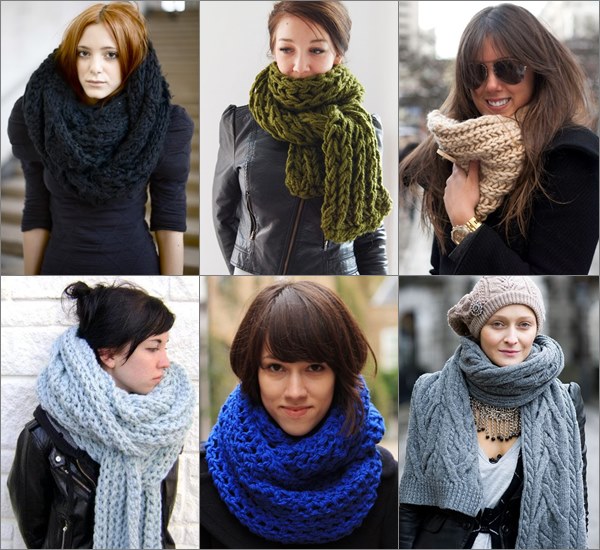 Chunky Scarves Fashion Look