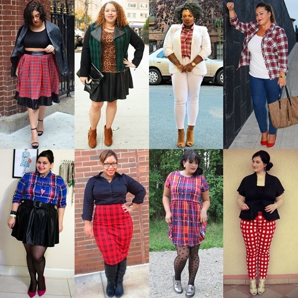 Tartan Fashion Look for Plus Size Women