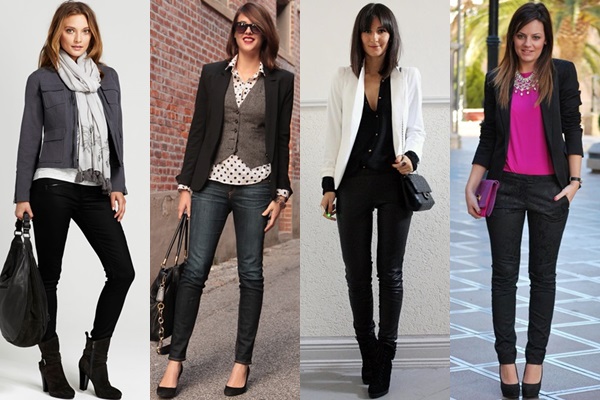 Coated Denim Fashion Look for Office Wear