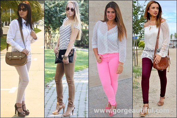 Colored Skinny Jean Fashion Ideas