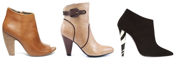 Cone Heel Ankle Boots for Hourglass Body Shape