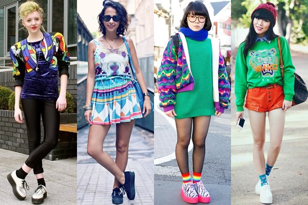 Creeper Shoes with Vibrant Colorful Outfits

