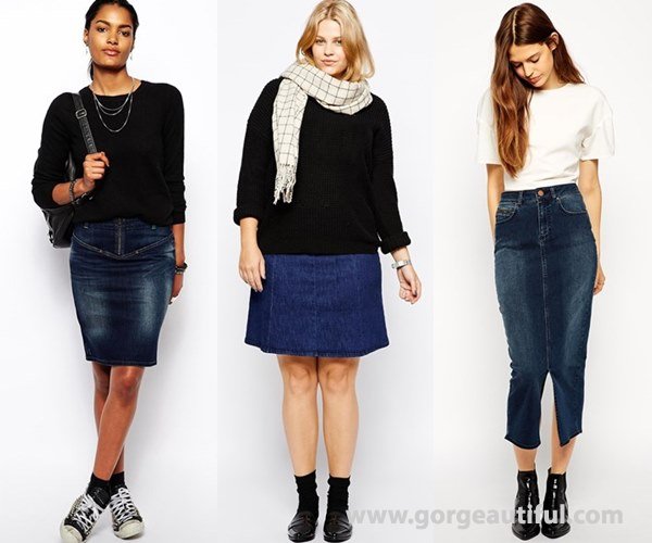 Denim Skirts Collection from ASOS