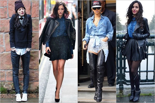 Denim Shirt Rocky Chic Look