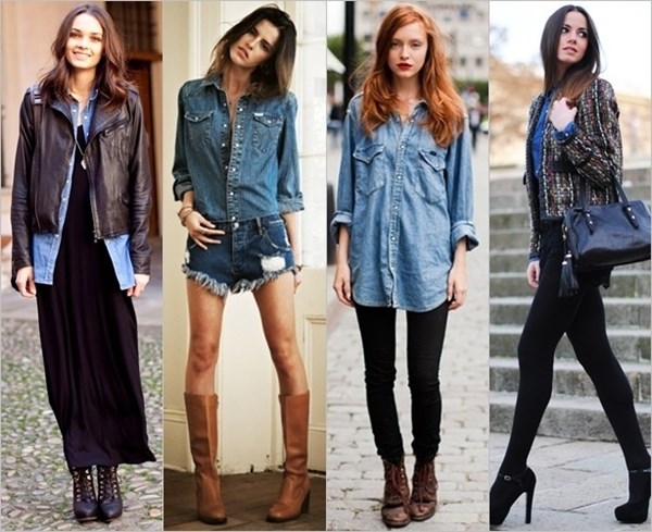 Denim Shirt Street Styles