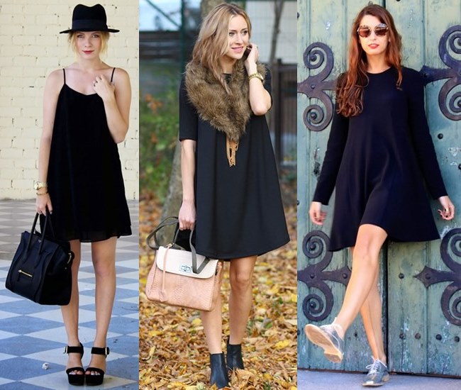 Little Black Dress in Similar Silhouette with Different Sleeves