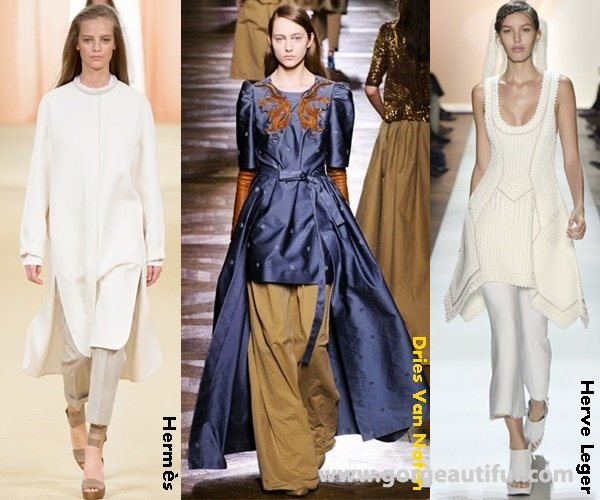 Dress Over Pants Fashion Trend from the Runways