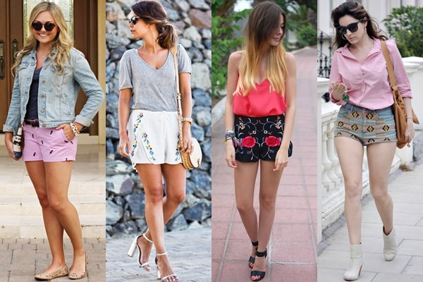 Shorts with Embroideries