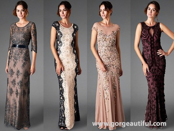 embellished gowns to a formal, black-tie reception for winter