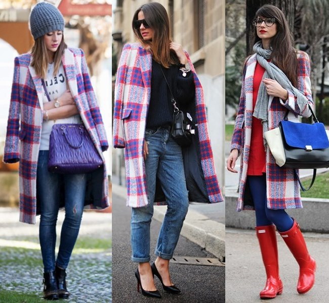 Plaid Oversized Coat in Three Different Styles
