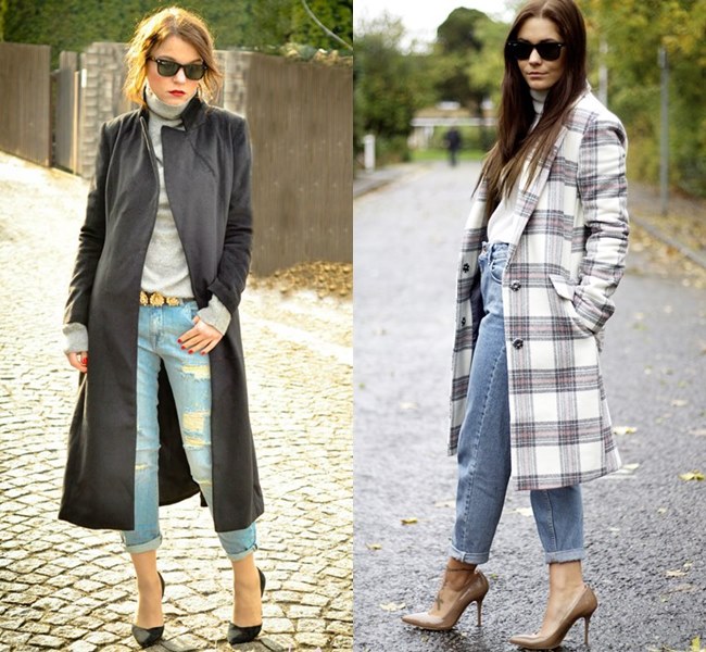 Oversized Coats With Boyfriend Jeans