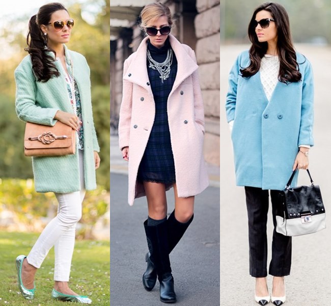 Women oversized coats in Pretty Pastel

