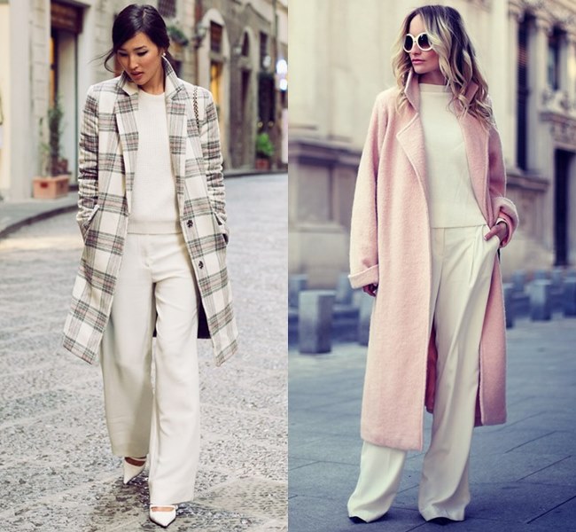 Oversized Coat with All White Ensemble