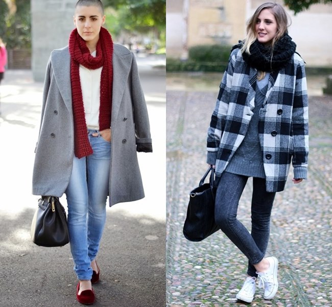 Warm Cozy Look Oversized Coats with Scarf
