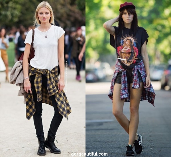 Tie Your Flannel Shirt Around Your Waist to Get that Cool 90's Trend