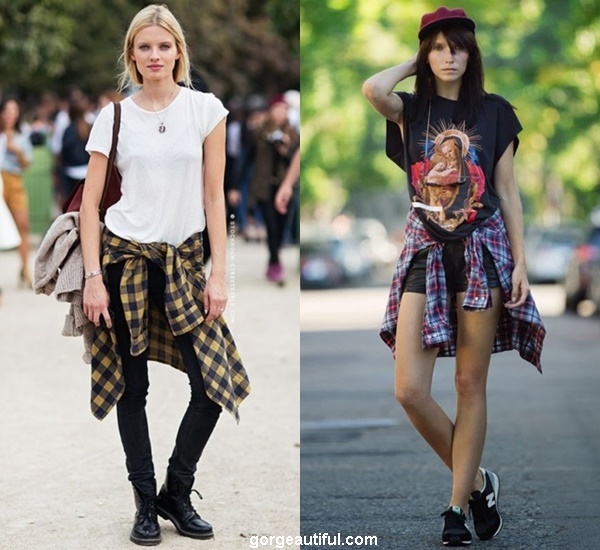 Tie Your Flannel Shirt Around Your Waist to Get that Cool 90’s Trend