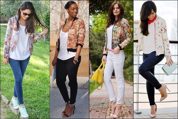 Floral Bomber Jacket Fashion Ideas