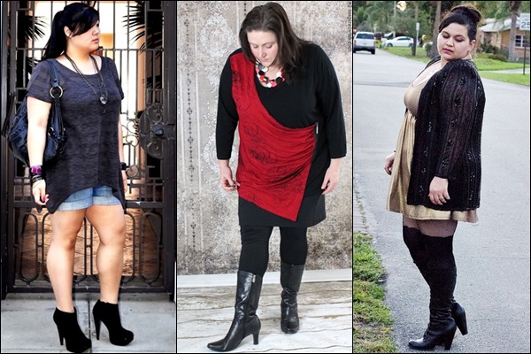 Heeled Boots Fashion Look for Plus Size Women