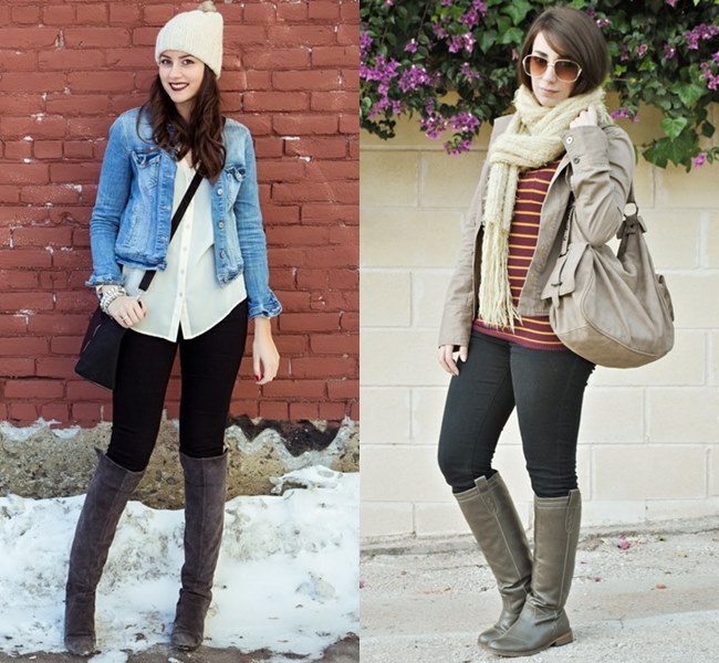 Boots and Leggings Fall Winter Outfit Ideas
