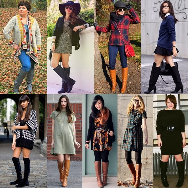 street style of women's knee high boots